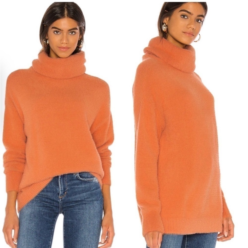 Tularosa Webster Pullover Sweater Soft Chunky
Turtleneck Orange Size XS